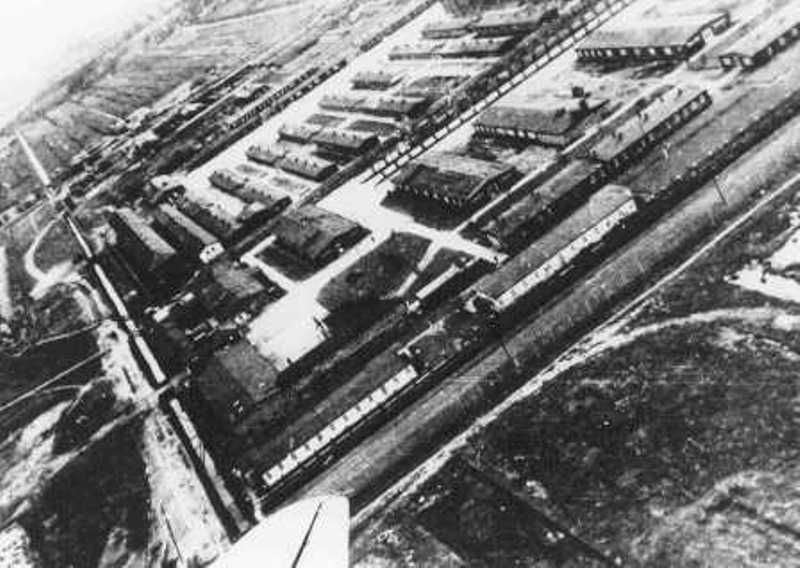 Aerial view of Neuengamme concentration camp